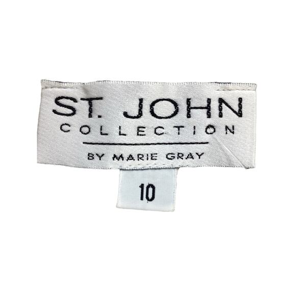 St. John Collection By Marie Gray Womens Skirt SZ10 Fine Knit Pencil Style Beige - Picture 4 of 4